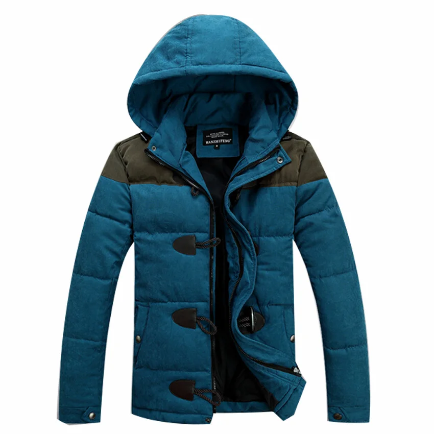 

free shipping Men's Winter Warm Hooded Coat Male Joint Cotton-Padded Jacket Fashion Brand Down Jacket Parkas