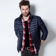 Мужская куртка Тонкий пуховик Мужская стоячий воротник Мужская \ x27s ветровка зимняя куртка большого размера мужская одежда 002