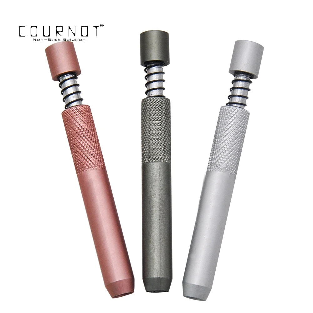 

COURNOT Large Metal One Hitter Bat w/ Spring 78MM Aluminum Smoking Pipe Cigarette Dugout Pipe Tobacco Herb Pipe Accessories