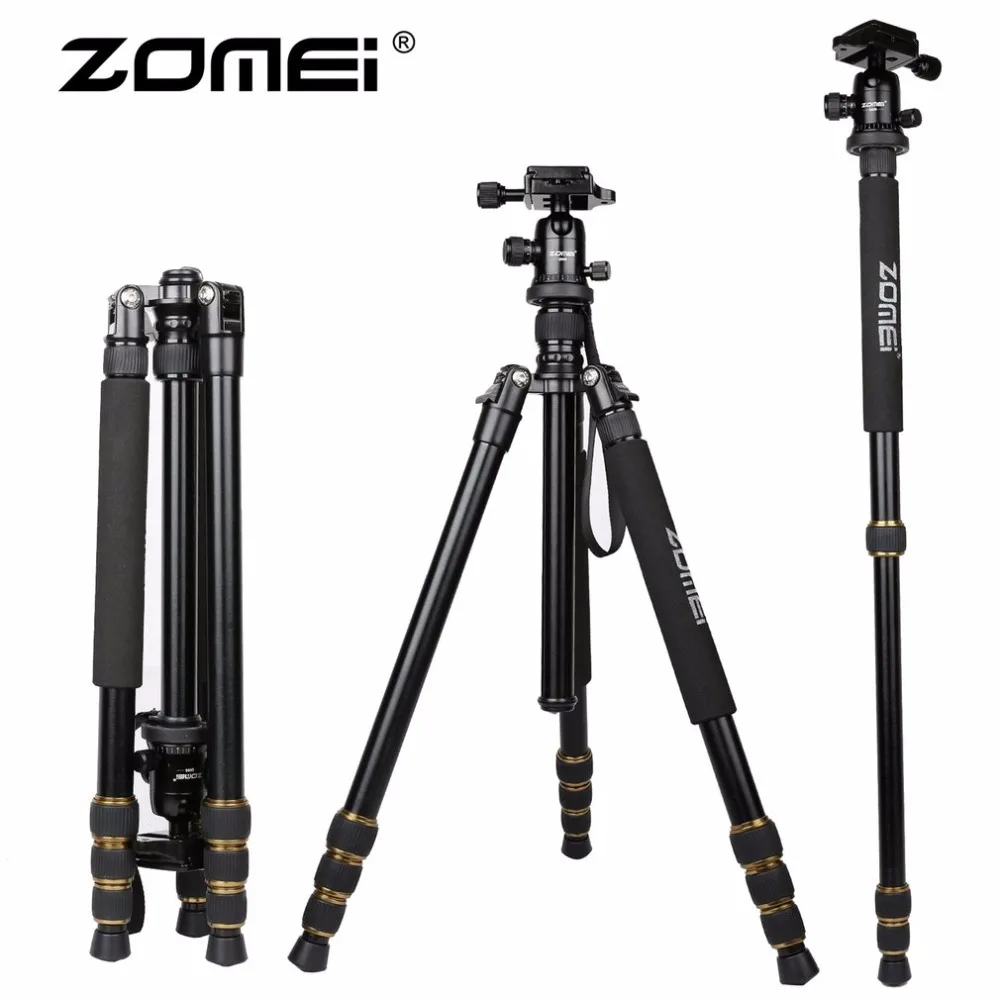 

ZOMEI Lightweight Portable Q666 Tripod Professional Camera Tripod Monopod Aluminum Ball Head For Digital SLR DSLR Camera