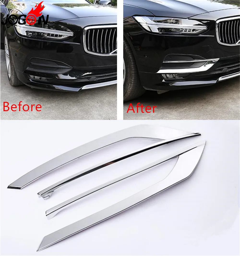 Accessories NEW Front Foglight font b Lamp b font Cover Frame Trim Decoration For Volvo S90