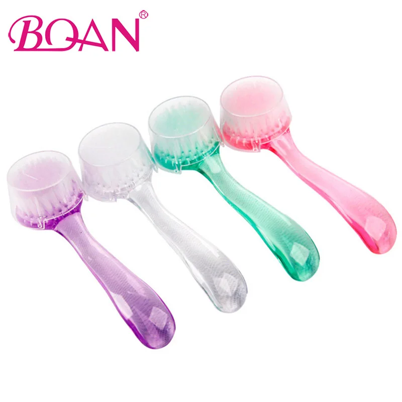 

BQAN 1 Pcs Plastic Nail Dust Clean Brush Pedicure Round Head Cleaning Brush Nail Accesories Tools