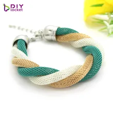 Металлическая трубка браслет перекрученный Подвески Браслеты 6 видов стилей из металла Винтаж браслет для Для женщин jewelry LSCB04