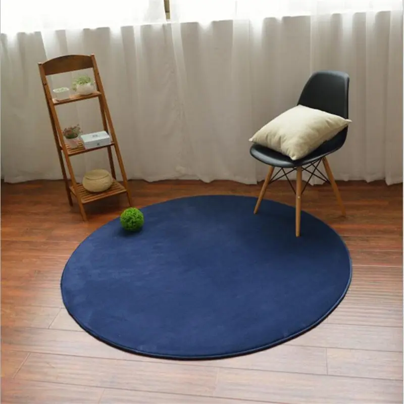 Простые круглые ковры в японском стиле для гостиной, спальни, мягкие коврики для чистки ковров, для дома, напольный коврик для двери, детский коврик на толстой площади - Цвет: 1