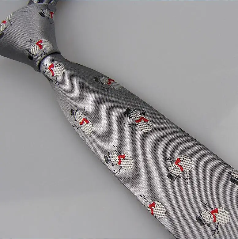 A03 Lammulin Галстуки 16 видов стилей Рождество 7 см Tie snowman шапка носок Чили олень гамбургер Рождество дерево Санта Клаус жаккард тонкий галстук - Цвет: A03