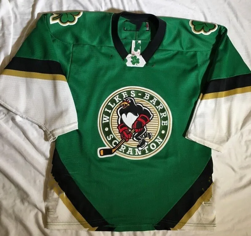 

Vintage Cody Sylvester Wilkes Barre Scranton Penguins Hockey Jersey Embroidery Stitched Customize any number and name Jerseys