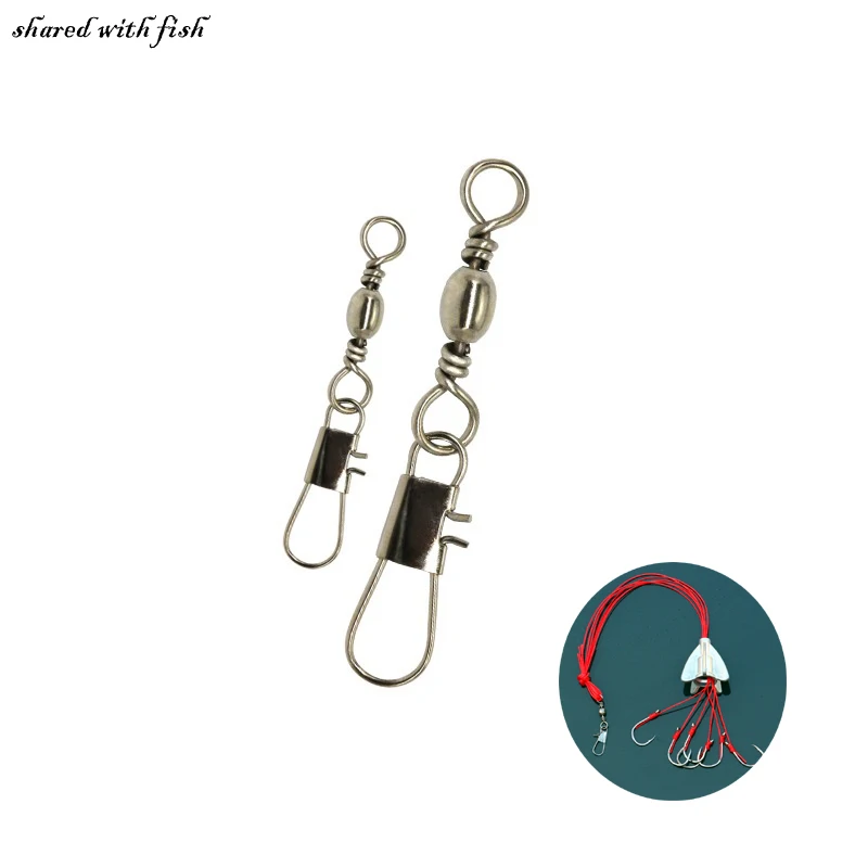 Buy 50pcs swivels interlock snap fishing lure tackles winter fishing gear