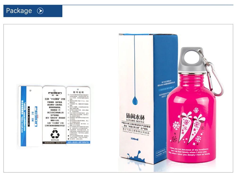 Feijian 300 мл бутылка для воды для детей из нержавеющей стали без бисфенола герметичный шейкер для протеина бутылка для питья молока школьная
