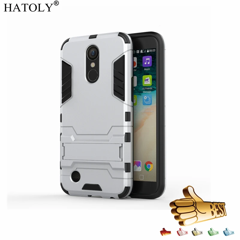 

HATOLY For Armor Case LG K10 2017 Case Shockproof Robot Silicon Rubber Hard Phone Cover For LG K10 Fundas LG LV5 X400 M250N 5.3"