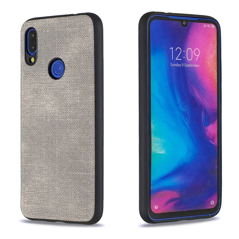 Роскошный джинсовый кожаный холщовый чехол для Xiaomi Redmi Note 7 телефона деловая