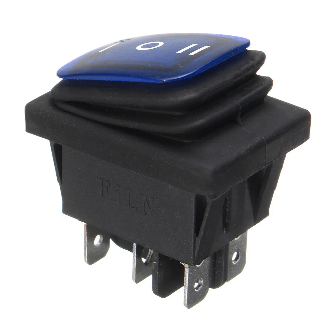 JX-LCLYL 1pc Car Boat On-Off-On 6 Pin 12V LED Light Rocker Toggle Switch Waterproof