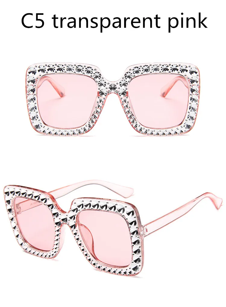 ASUOP2018 International Brand Sunglasses Ladies Crystal Multicolor Mirror Retro All Star Glasses Women Black Gray Hue Sunglasses (3)