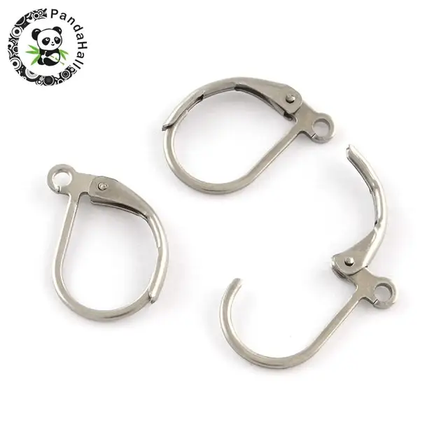 201 Stainless Steel Leverback Earrings Findings 201 Stainless Steel Leverback Earrings Findings Color 13x10x1 5mm Hole