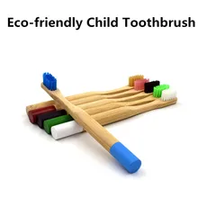 3 Шт Красочная Экологичная бамбуковая зубная щетка с мягкой щетиной детская зубная щетка Антибактериальная Щетина зубная щетка