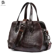 Neue ankunft shell form krokodiltasche mode retro design kette kuh leahter unisex echtes leder handtasche/umhängetasche