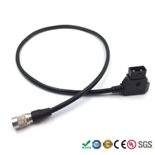 4 pinos Hirose Macho para Anton Bauer D-Tap Dtap DC Cabo De Alimentação para o Dispositivo de Som 688 644 633 zoom gravador F8 F4 ZAXCOM Cabo de Alimentação(China)
