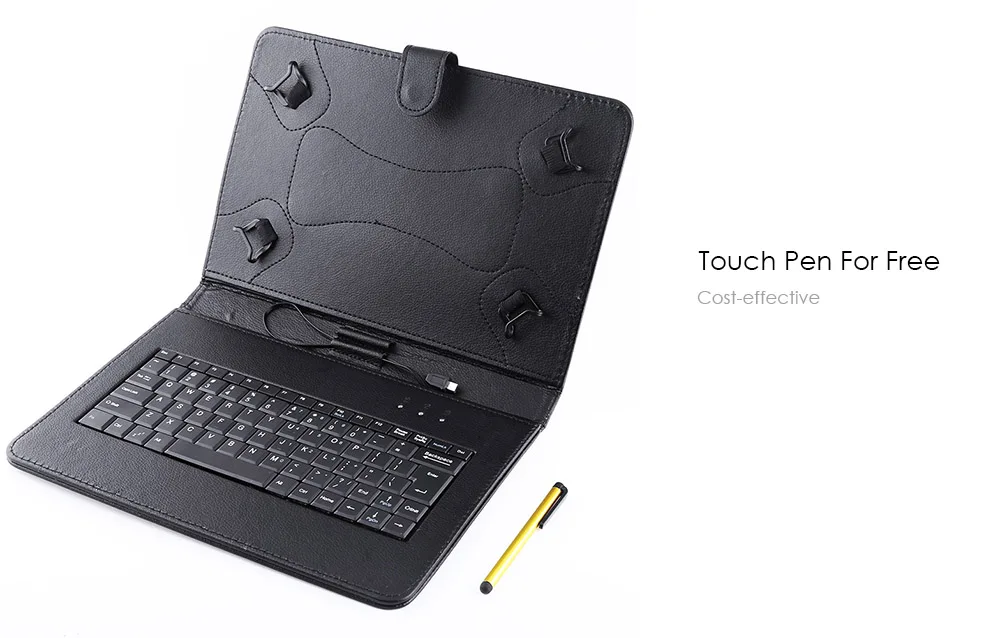 Smart Cover Case with Micro USB Wire Control Keyboard for Android / Windows Tablet 10 Inch