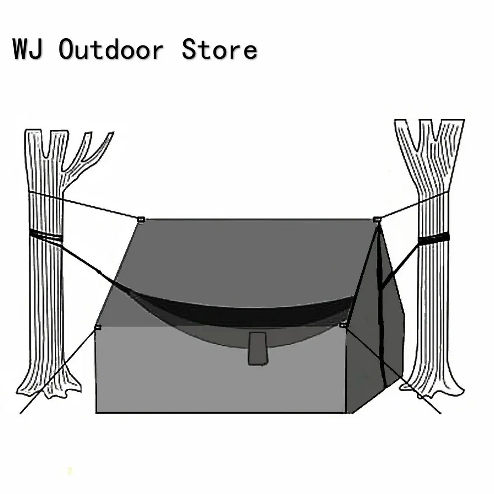 WJ открытый гамак кемпинг многофункциональный лагерь брезент портативный водонепроницаемый дождевой Flysheet солнечные укрытия