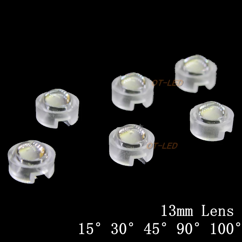 416 шт. 13 мм Мини ИК объектив 15 30 45 60 90 100 градусов не нужно держатель для 1 Вт 3 Вт 5 Вт высокой мощности Светодиодный выпуклый диод рефлекторный коллиматор