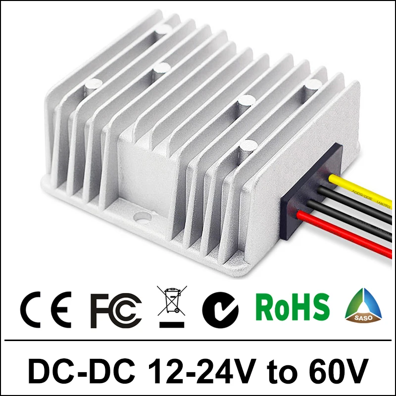 12 В, 16 В, 20 В, 24 В до 60 в, 2 А, 120 Вт, повышающий преобразователь постоянного тока, понижающий водонепроницаемый модуль управления автомобилем, источник питания 12 В, 24 В, 2 А