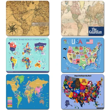 

Creative World Maps USA Maps Nature Rubber Table Mouse Pad Laptop Computer Enclosure Mousepad Mat