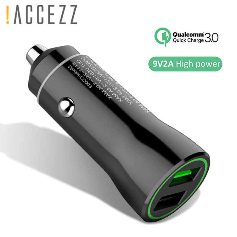 

!ACCEZZ Dual USB Car Charger Quick Charger QC 3.0 3.1A With LED Fast Car Phone Charge Universal For Samsung iPhone Xiaomi Huawei
