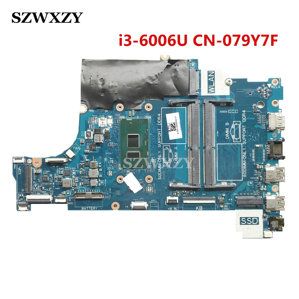 

For DELL Inspiron 15 5570 Laptop Motherboard CAL60 LA-F114P DDR4 CN-079Y7F 079Y7F 79Y7F SR2UW i3-6006U Full Tested