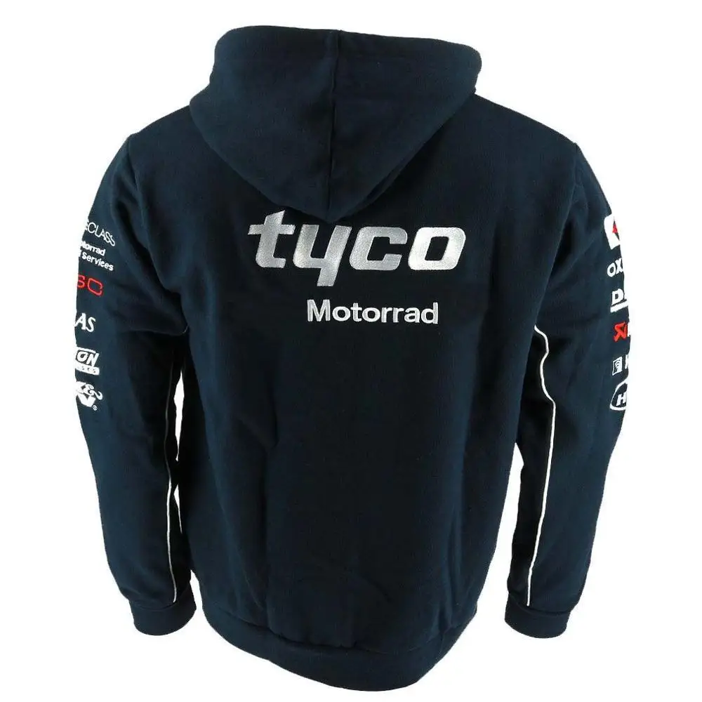 Мотоциклетная толстовка с капюшоном для BMW Tyco Racing Team, Мужская толстовка на молнии для верховой езды