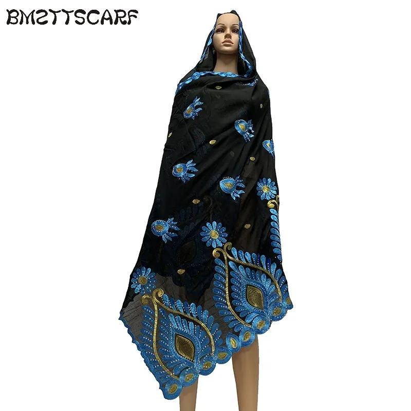 Хлопок шарф Африканский шарф мусульманские женщины молитвенный платок мусульманский шарф больших размеров для шали BM731