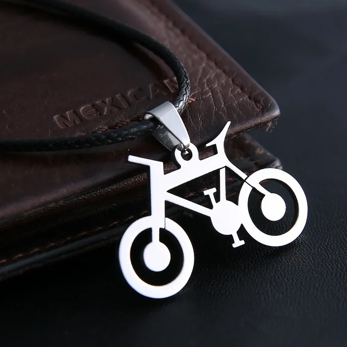 Fashion men Jewelry Bicycle Pendants necklaces 316L Stainless Steel