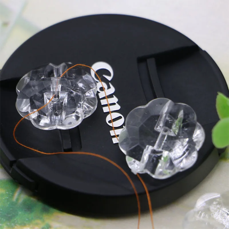 25MM Flower transparent crystal buttons acrylic rhinestones for craft button sewing accessories | Дом и сад