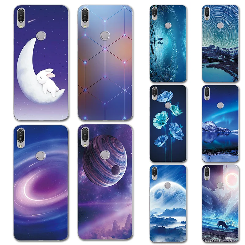 

For ASUS Zenfone Max Pro M1 ZB601KL Soft TPU Dream Flower Case Cover For Zenfone ZB601KL Brilliant Universe Phone Bags ZB601KL