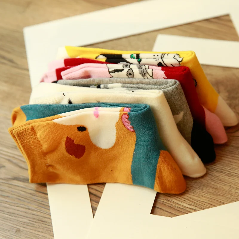 

Winter Autumn New Women In Tube Sock Small Animal Women Socks Cotton EUR35-40