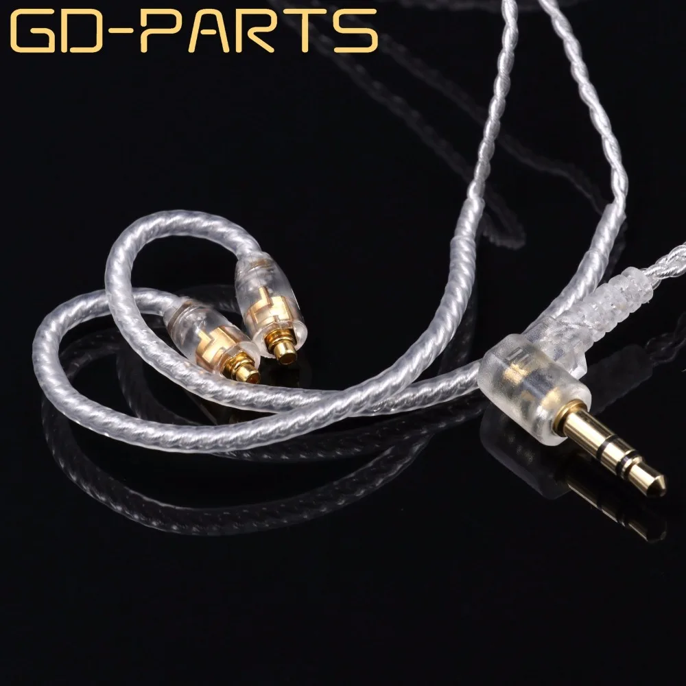 GD-PARTS ручная оплетка MMCX кабель для наушников Замена апгрейд SE215 SE425 SE535 SE846 Hifi Серебряный OCC ПВХ провод для наушников