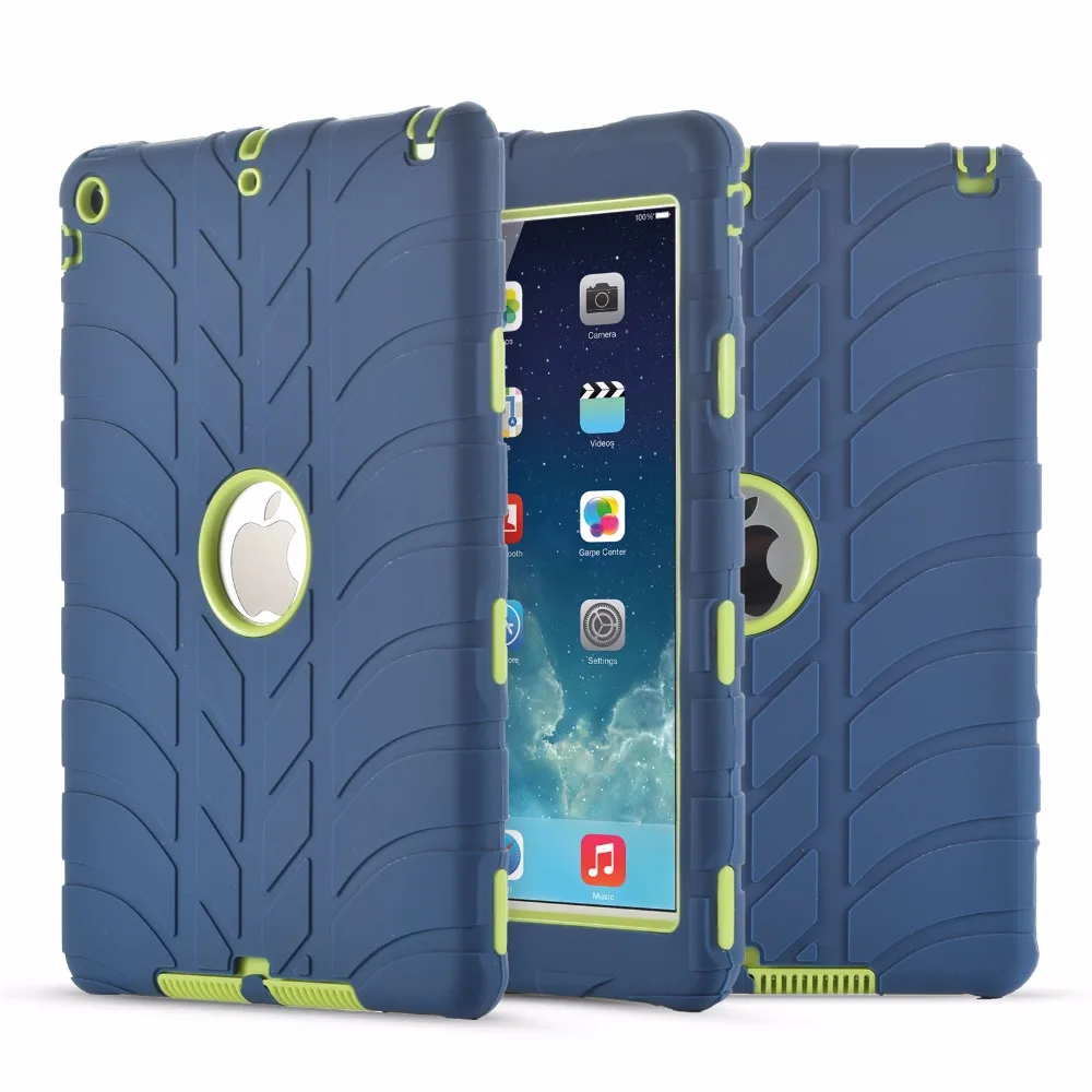 Броня Heavy Duty шин узор чехол для Apple iPad 9,7 2017 2018 A1822 A1823 A1893 5th 6th поколения coque Капа принципиально