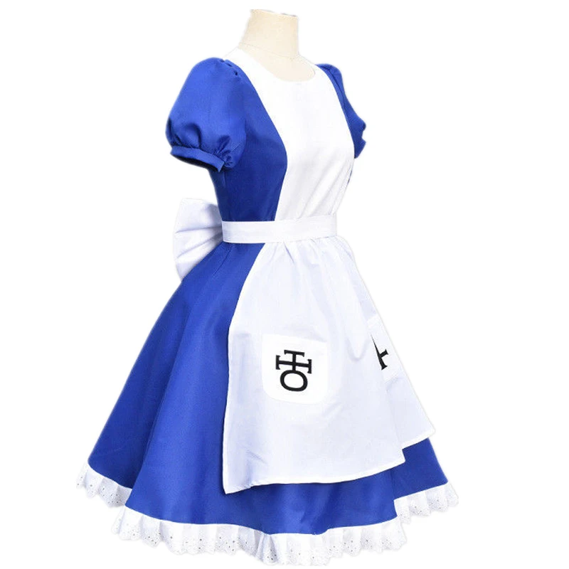 Kopen Game Alice Madness Returns Cosplay Kostuum Prinses Jurk Meid Jurk Made Halloween Party Kostuum
