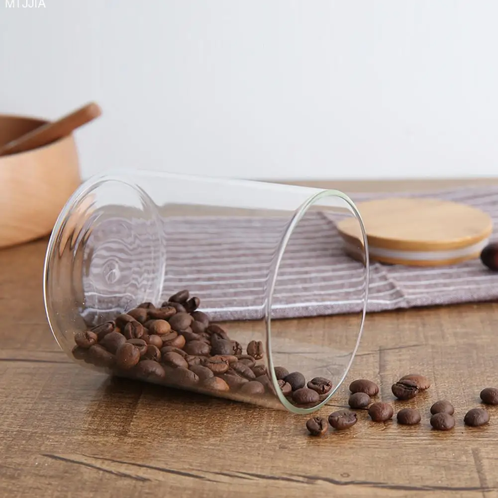 

Food Storage Glass Jar No Lead Kitchen Storage Bottles Sealed Cans with Cover Large Capacity Candy Glass Jars Tea Box