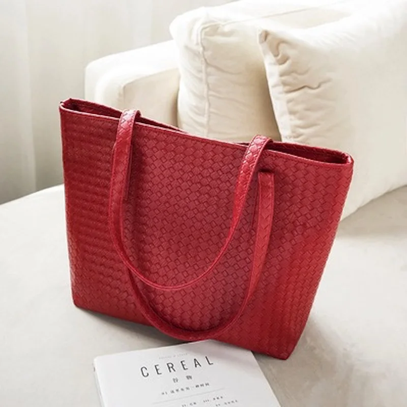 

Women shoulder bags large shopping bag PU leather casual tote ladies single handbags 2019 fashion women's solid bag
