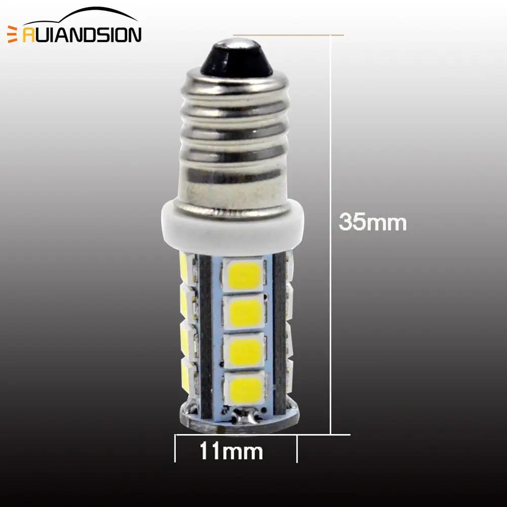 2 шт. новая лампа 2835 Smd 18 Светодиодная лампа Dc 6 в 12 Вольт белый Mes E10 1447 винт для Автомобильный фонарик велосипедный светильник ксенон белый 6000k
