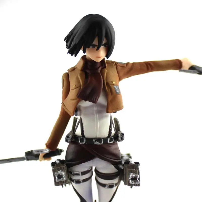 14 см аниме атака на Титанов Mikasa Ackerman фигурка ПВХ фигурка Коллекционная модель игрушка кукла подарок для детей