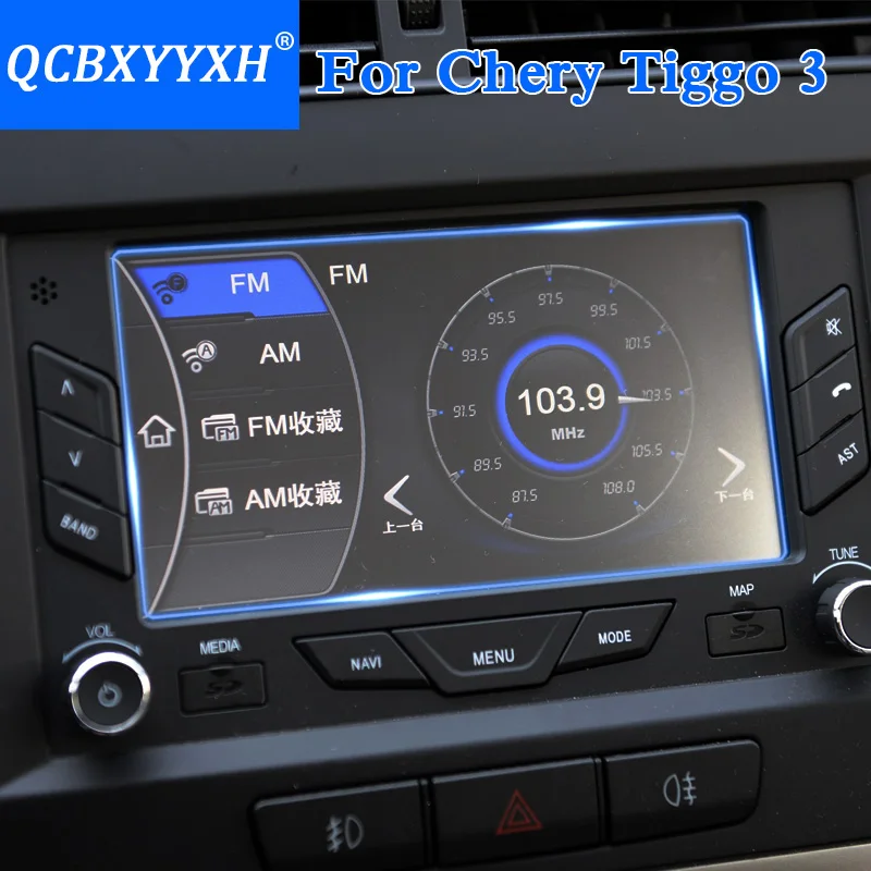 Автомобильная наклейка QCBXYYXH для Chery Tiggo 3 gps навигация стеклянная защитная пленка