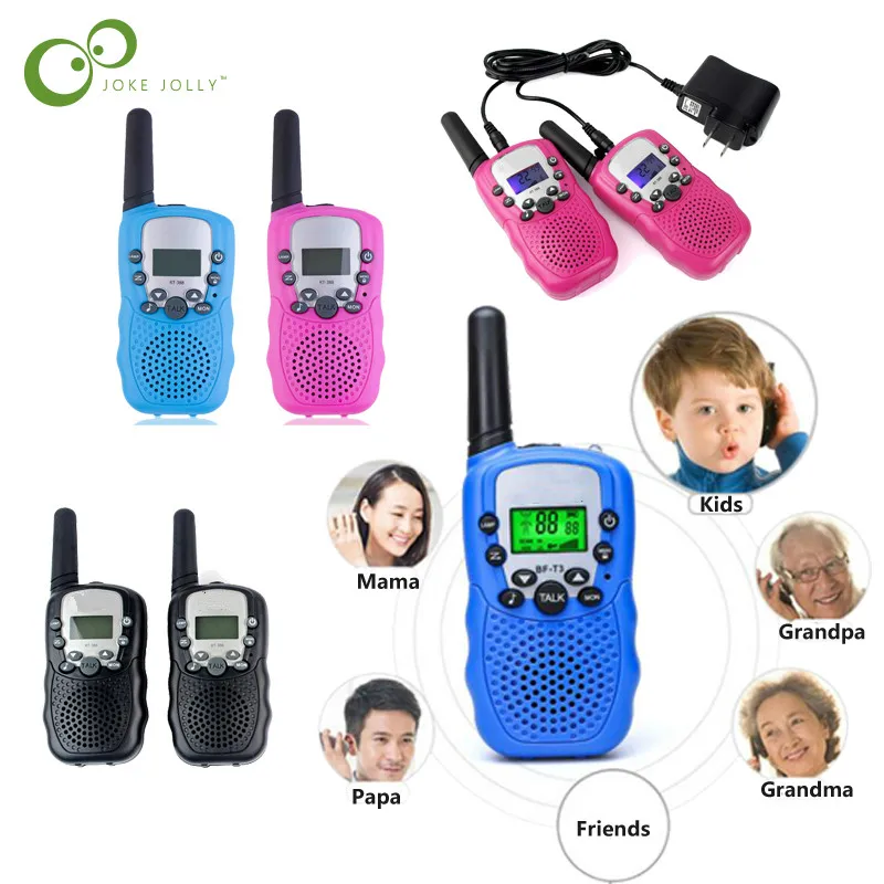 

2 pcs=1 pair RT-388 Walkie Talkie Toys For Children 0.5W 22CH Two Way Kids Radio Boys and Girls Brithday Xmas Gift GYH