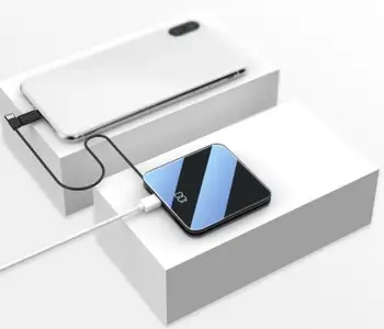 

Kuulee Wireless Mini Power Bank 10000 mah Thin Mirror Screen 2.1A Fast Charging