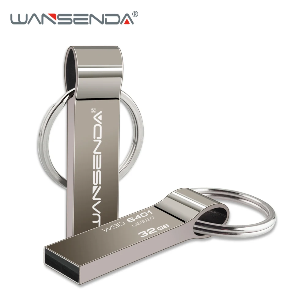 Wansenda 2.0 Waterproof USB Flash Drive With Key Ring 32gb 16gb Mini