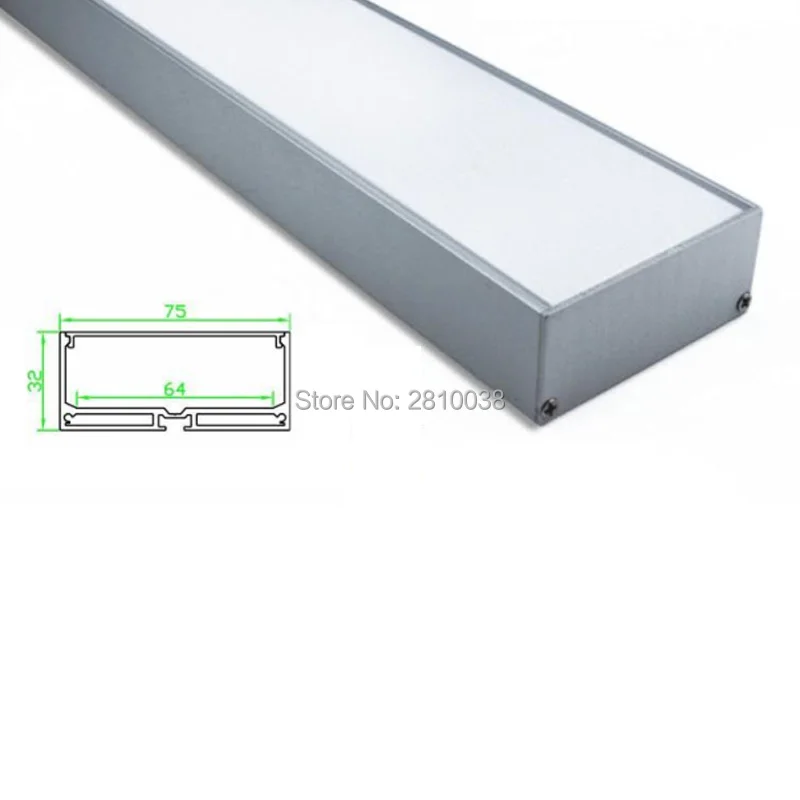 

50 X1M Sets/Lot New arrival led aluminum profile and Super wide U pendant light for recessed wall or suspension lamps