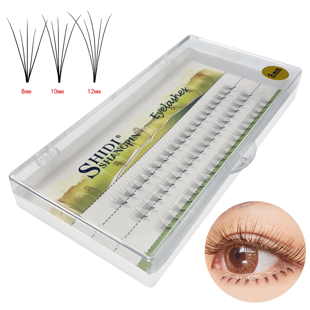 

5in1 Eye Eyelash 8/10/12mm Natural Planting Extension Eyelashes Accessorie Slender Long Manual Grafting Eyelashes for Gift