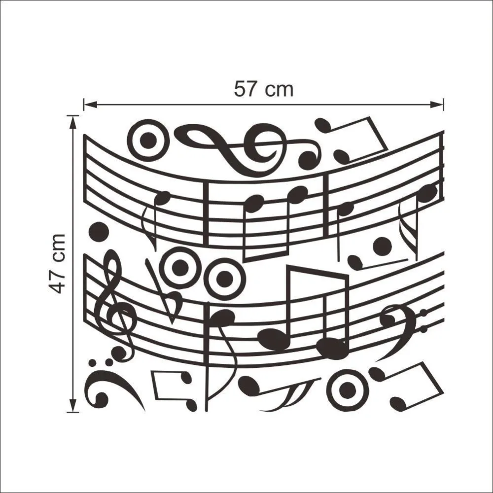 Музыкальная заметка персонал фортепиано гитарная панель классная школьная Настенная Наклейка домашний Декор стены для украшения дома детские комнаты обои