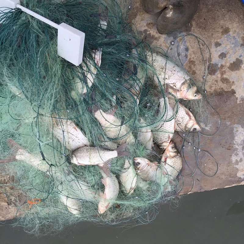 Camadas de Malha de Rede Rede de Pesca de Nylon 25 m 3 de Pesca de Nylon Monofilamento Durável Acessórios Float Armadilha Venda Quente 3 Rede de pesca