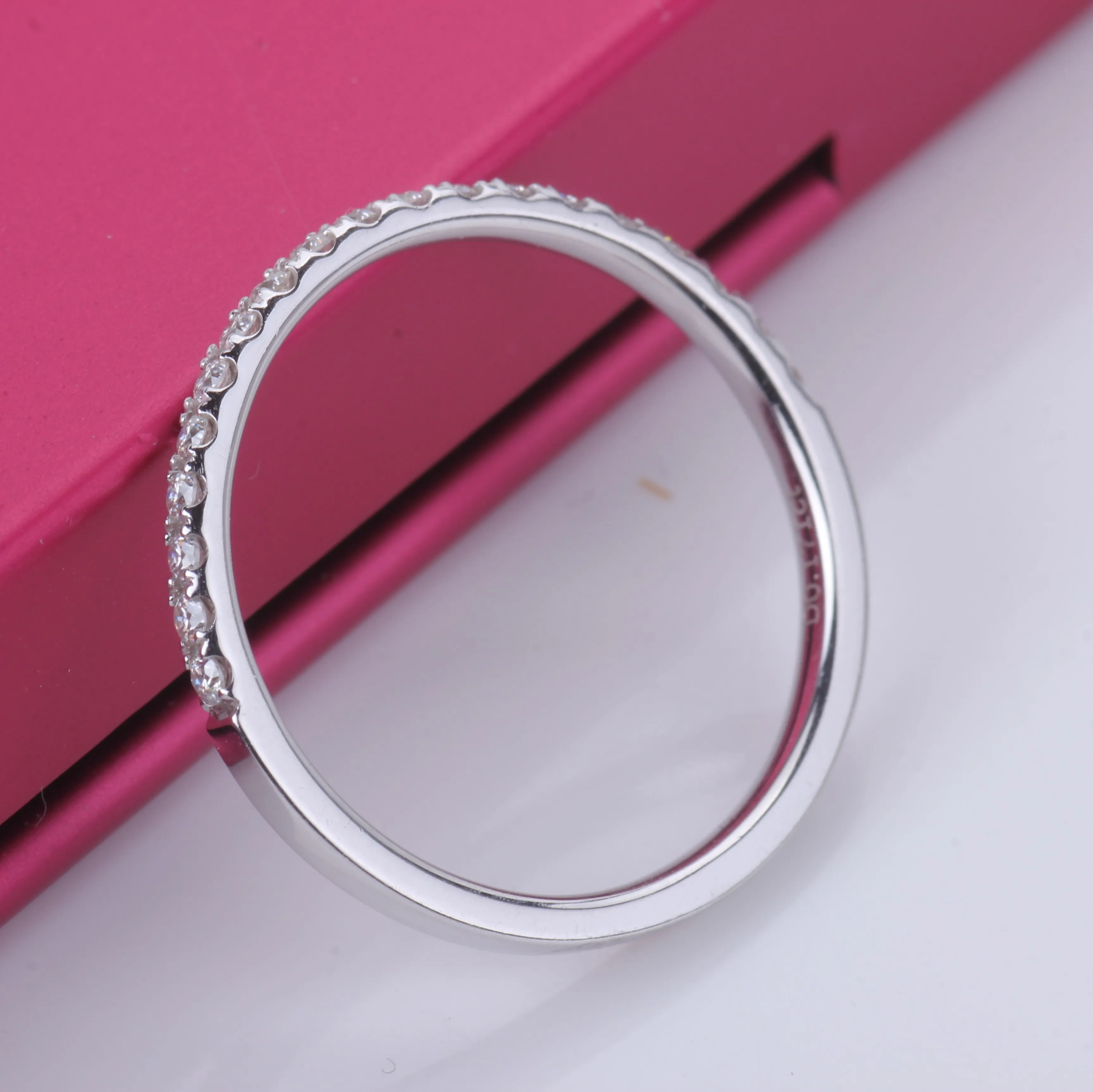 Женское Обручальное кольцо с бриллиантом moissanite белое золото 14 к обручальное