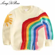 Новинка года; Детский свитер высокого качества; набор кисточек для малышей с изображением радуги